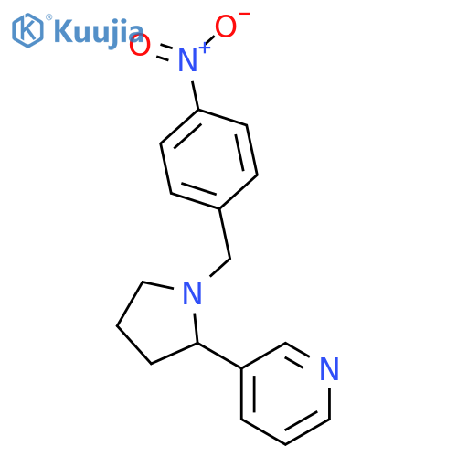 Pyridine, 3-[1-[(4-nitrophenyl)methyl]-2-pyrrolidinyl]- structure