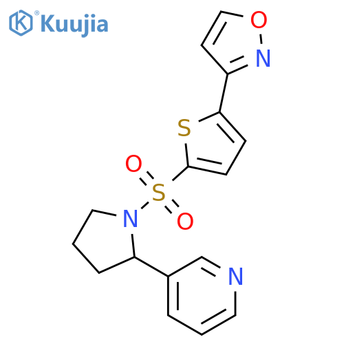 Pyrrolidine, 1-[[5-(3-isoxazolyl)-2-thienyl]sulfonyl]-2-(3-pyridinyl)- structure
