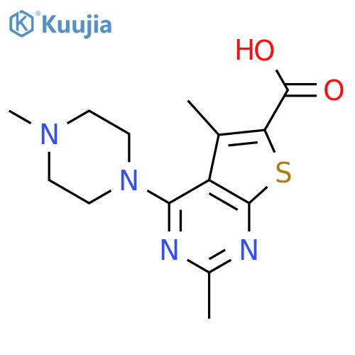 2,5-Dimethyl-4-(4-methylpiperazin-1-yl)thieno2,3-dpyrimidine-6-carboxylic Acid structure