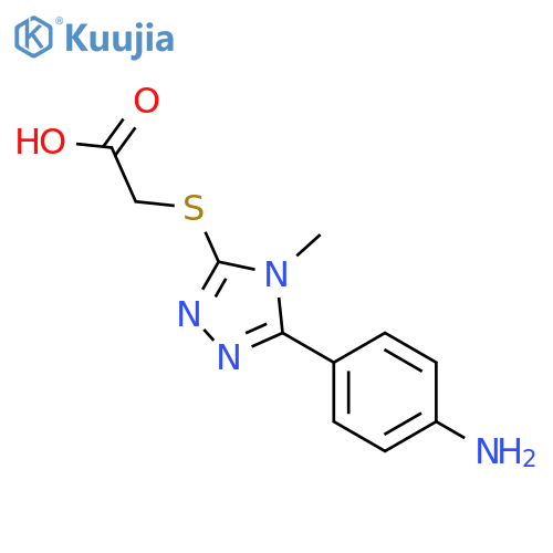[5-(4-amino-phenyl)-4-methyl-4 h-[1,2,4]triazol-3-ylsulfanyl]-acetic acid structure