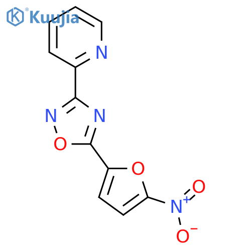 2-{5-(5-Nitrofuran-2-yl)[1,2,4]oxadiazol-3-yl}pyridine structure