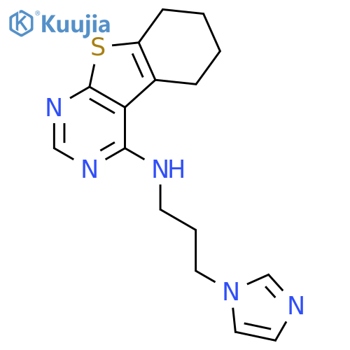 <br>N-(3-(1H-imidazol-1-yl)propyl)-5,6,7,8-tetrahydrobenzo[4,5]thieno[2,3-d]pyr imidin-4-amine structure