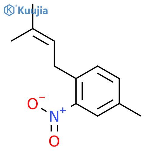 4-Methyl-1-(3-methylbut-2-enyl)-2-nitrobenzene structure