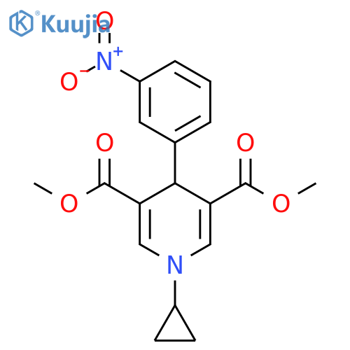 <br>dimethyl 1-cyclopropyl-4-(3-nitrophenyl)-1,4-dihydro-3,5-pyridinedicarboxyl ate structure