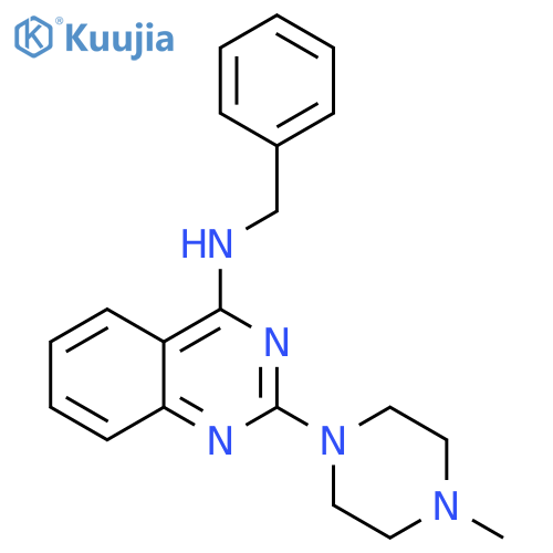 4-Quinazolinamine, 2-(4-methyl-1-piperazinyl)-N-(phenylmethyl)- structure