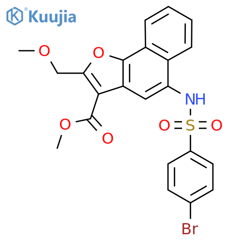 methyl 5-(4-bromobenzenesulfonamido)-2-(methoxymethyl)naphtho1,2-bfuran-3-carboxylate structure
