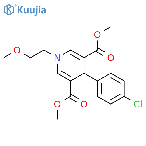 <br>dimethyl 4-(4-chlorophenyl)-1-(2-methoxyethyl)-1,4-dihydro-3,5-pyridinedica rboxylate structure