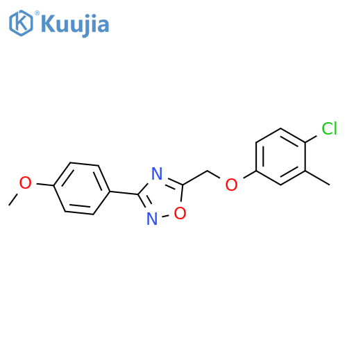 5-[(4-chloro-3-methylphenoxy)methyl]-3-(4-methoxyphenyl)-1,2,4-oxadiazole structure
