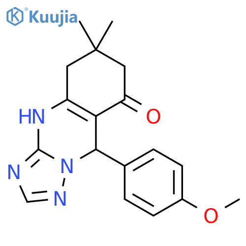 9-(4-methoxyphenyl)-6,6-dimethyl-4H,5H,6H,7H,8H,9H-1,2,4triazolo3,2-bquinazolin-8-one structure
