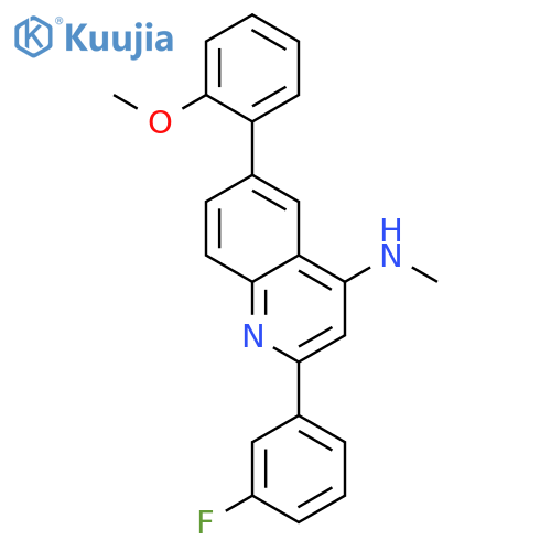 4-Quinolinamine, 2-(3-fluorophenyl)-6-(2-methoxyphenyl)-N-methyl- structure