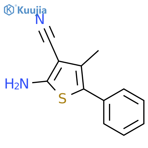 2-amino-4-methyl-5-phenylthiophene-3-carbonitrile structure