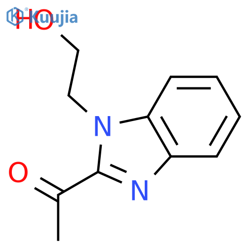 1-[1-(2-hydroxyethyl)-1H-benzimidazol-2-yl]-Ethanone structure