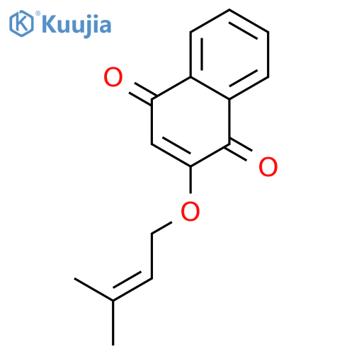 2-(3-methylbut-2-enoxy)naphthalene-1,4-dione structure