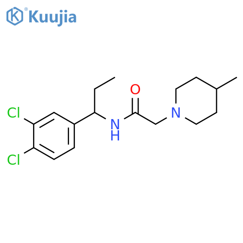 1-Piperidineacetamide, N-(1-(3,4-dichlorophenyl)propyl)-4-methyl- structure