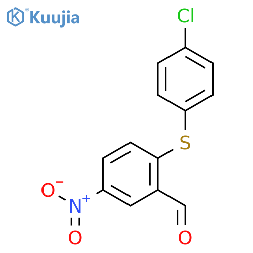 2-(4-Chlorophenyl)Sulfanyl-5-Nitrobenzenecarbaldehyde structure