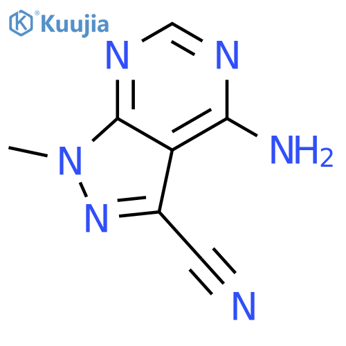 1H-Pyrazolo[3,4-d]pyrimidine-3-carbonitrile,4-amino-1-methyl- structure