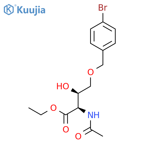 D-Threonine, N-acetyl-4-[(4-bromophenyl)methoxy]-, ethyl ester structure