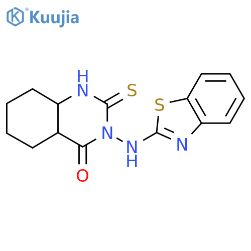 3-[(1,3-Benzothiazol-2-yl)amino]-2-sulfanylidene-1,2,3,4-tetrahydroquinazolin-4-one structure