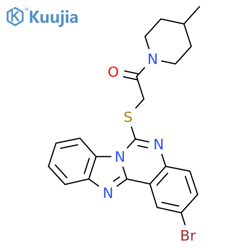 2-({4-bromo-8,10,17-triazatetracyclo8.7.0.0^{2,7}.0^{11,16}heptadeca-1(17),2(7),3,5,8,11(16),12,14-octaen-9-yl}sulfanyl)-1-(4-methylpiperidin-1-yl)ethan-1-one structure