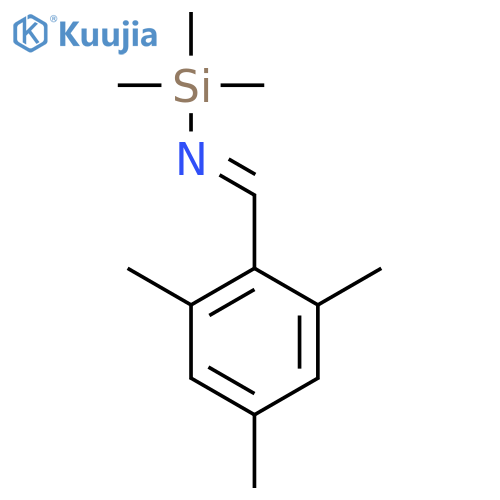 Silanamine, 1,1,1-trimethyl-N-[(2,4,6-trimethylphenyl)methylene]- structure