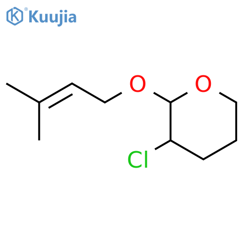 2H-Pyran, 3-chlorotetrahydro-2-[(3-methyl-2-butenyl)oxy]- structure