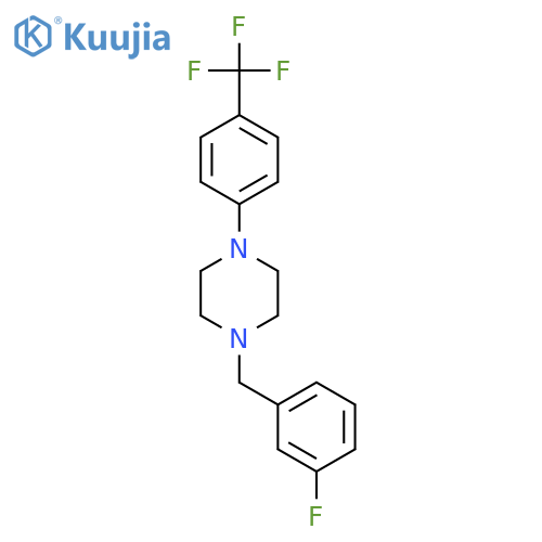 Piperazine, 1-[(3-fluorophenyl)methyl]-4-[4-(trifluoromethyl)phenyl]- structure