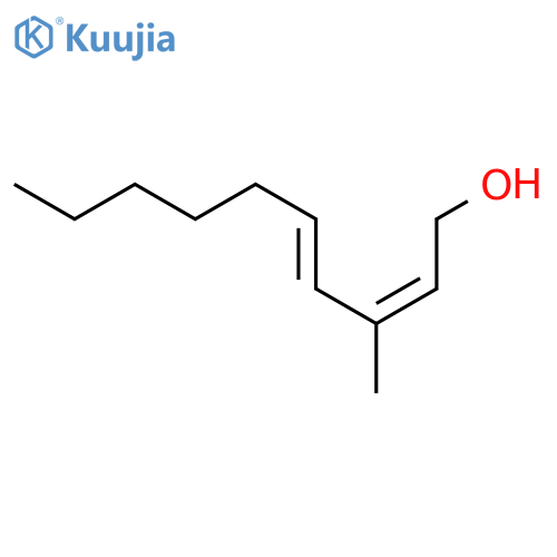 2,4-Decadien-1-ol, 3-methyl-, (2Z,4E)- structure