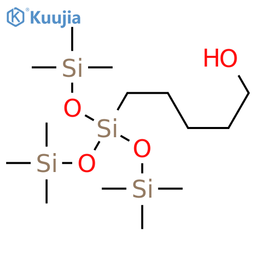 1-Pentanol, 5-[3,3,3-trimethyl-1,1-bis[(trimethylsilyl)oxy]disiloxanyl]- structure