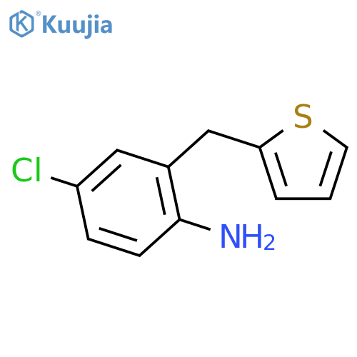 Benzenamine, 4-chloro-2-(2-thienylmethyl)- structure