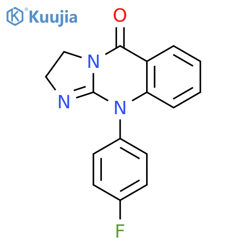 10-(p-fluoro-phenyl)-2,3-dihydro-imidazo[2,1-b]quinazolin-5(10H)-one structure