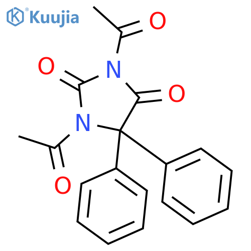2,4-Imidazolidinedione,1,3-diacetyl-5,5-diphenyl- structure