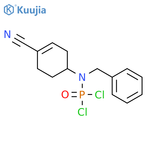 Phosphoramidic dichloride, (4-cyano-3-cyclohexen-1-yl)(phenylmethyl)- structure