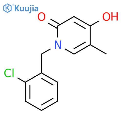 2(1H)-Pyridinone, 1-[(2-chlorophenyl)methyl]-4-hydroxy-5-methyl- structure