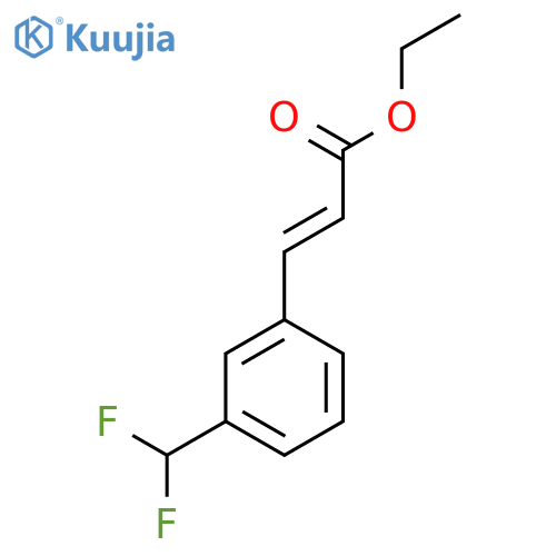 2-Propenoic acid, 3-[3-(difluoromethyl)phenyl]-, ethyl ester structure