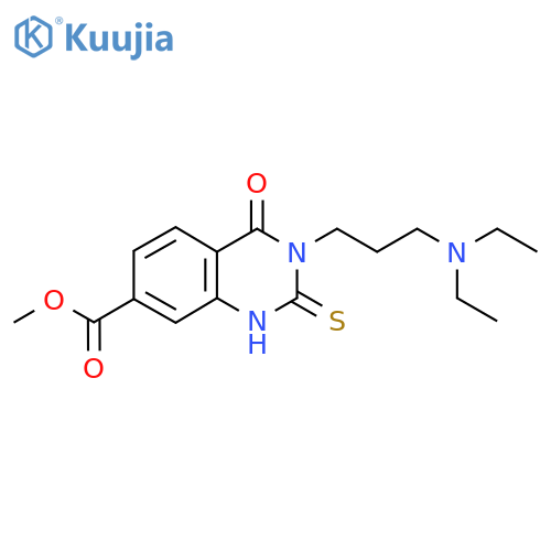 methyl 3-3-(diethylamino)propyl-4-oxo-2-sulfanylidene-1,2,3,4-tetrahydroquinazoline-7-carboxylate structure