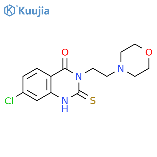 7-chloro-3-2-(morpholin-4-yl)ethyl-2-sulfanylidene-1,2,3,4-tetrahydroquinazolin-4-one structure