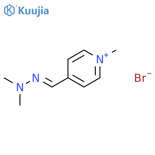 Pyridinium, 4-[(dimethylhydrazono)methyl]-1-methyl-, bromide structure