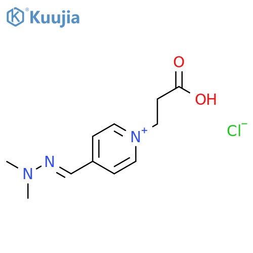 Pyridinium, 1-(2-carboxyethyl)-4-[(dimethylhydrazono)methyl]-, chloride structure
