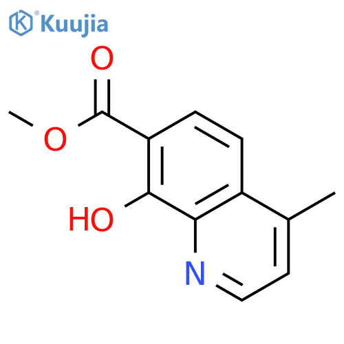 7-Quinolinecarboxylic acid, 8-hydroxy-4-methyl-, methyl ester structure