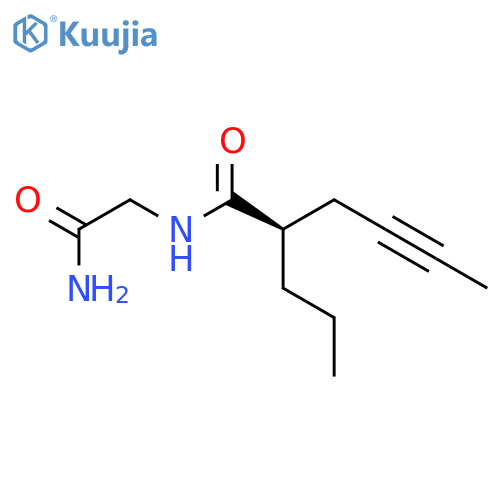4-Hexynamide, N-(2-amino-2-oxoethyl)-2-propyl-, (2R)- structure