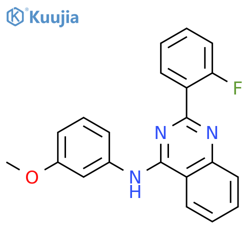 4-Quinazolinamine, 2-(2-fluorophenyl)-N-(3-methoxyphenyl)- structure