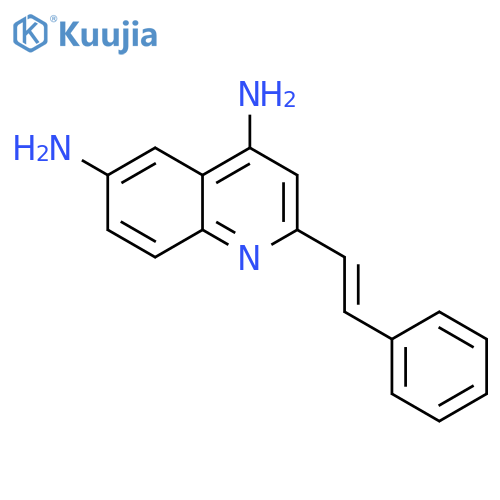 4,6-Quinolinediamine, 2-[(1E)-2-phenylethenyl]- structure
