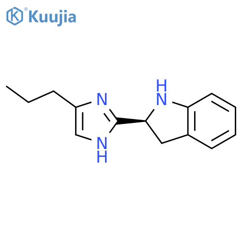 1H-Indole, 2,3-dihydro-2-(5-propyl-1H-imidazol-2-yl)-, (2S)- structure