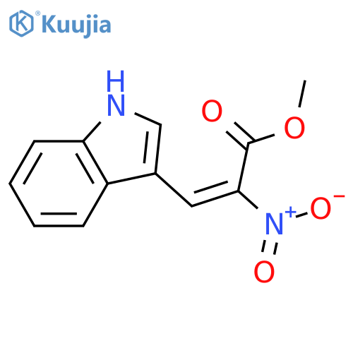 2-Propenoic acid, 3-(1H-indol-3-yl)-2-nitro-, methyl ester, (E)- (9CI) structure