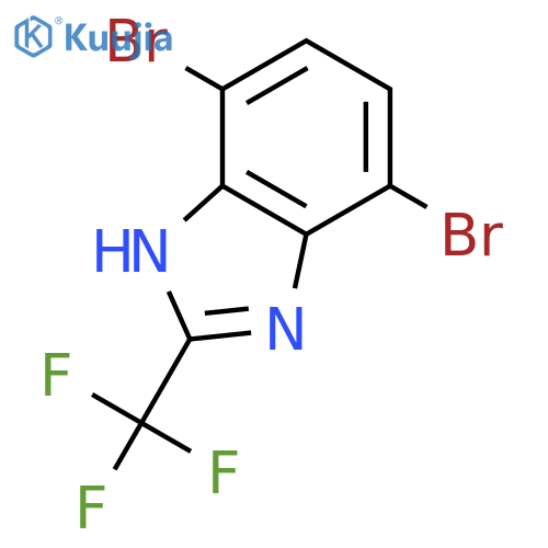 4,7-dibromo-2-(trifluoromethyl)-1H-benzimidazole structure