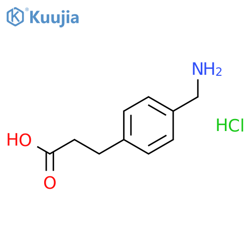 3-4-(aminomethyl)phenylpropanoic acid hydrochloride structure
