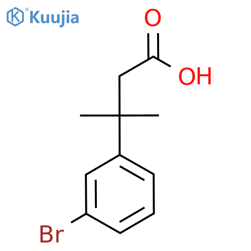3-(3-bromophenyl)-3-methylbutanoic acid structure