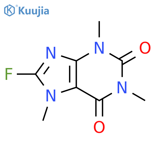 8-fluoro-3,7-dihydro-1,3,7-trimethyl-1H-Purine-2,6-dione structure