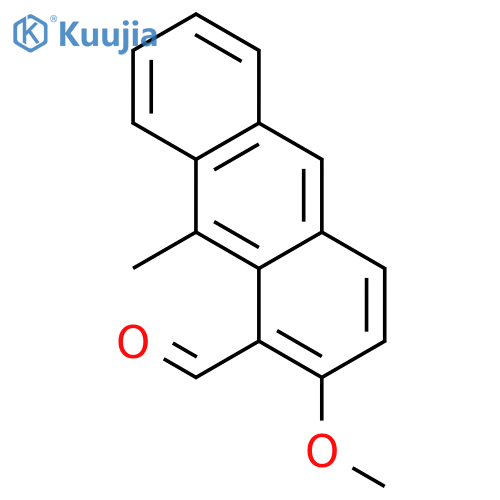 1-Anthracenecarboxaldehyde, 2-methoxy-9-methyl- structure