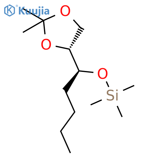 Silane, [[(1S)-1-[(4R)-2,2-dimethyl-1,3-dioxolan-4-yl]pentyl]oxy]trimethyl- structure